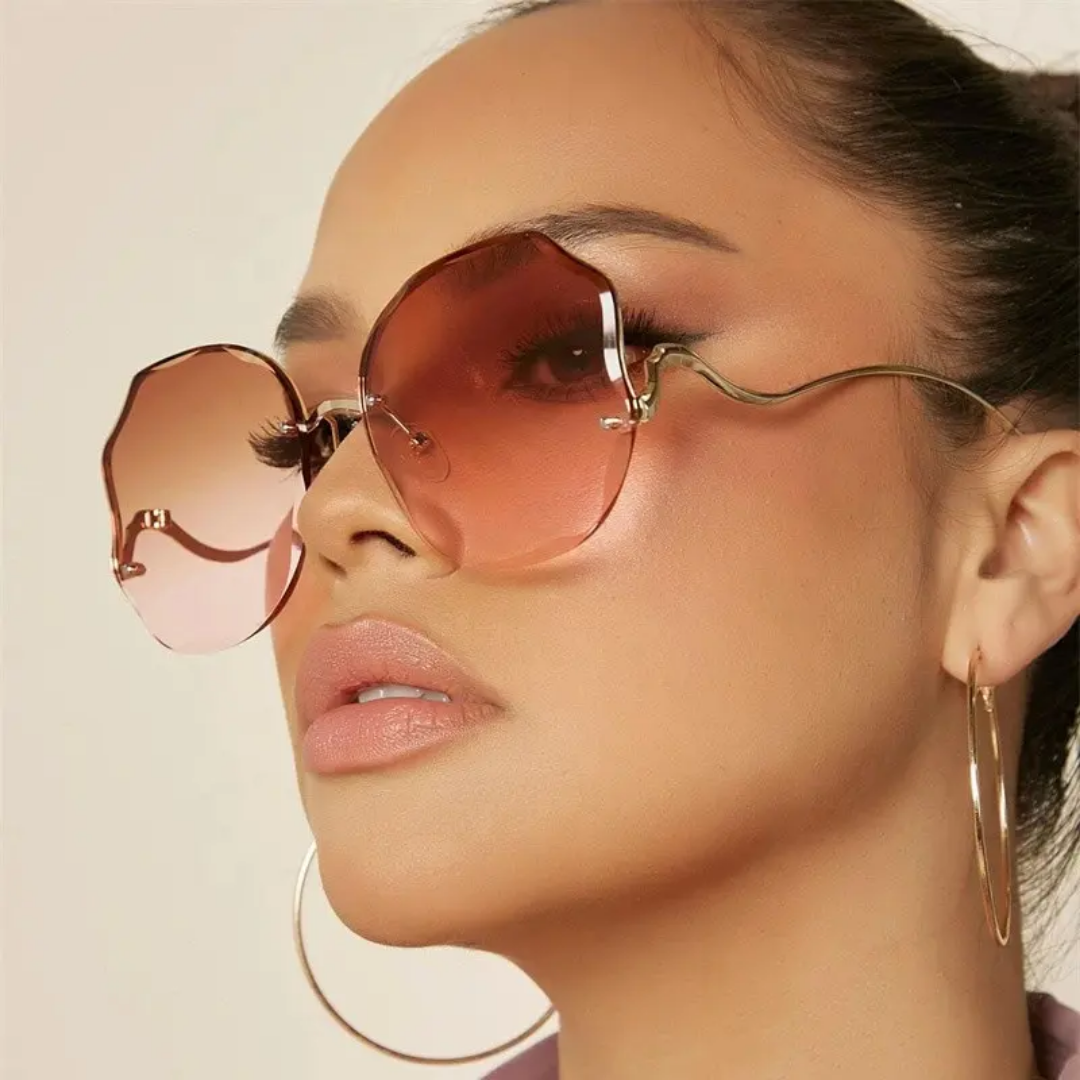 Leichtgewichtige Damen Sonnenbrille – randloses Design, Metall, für Sommer 2025 8