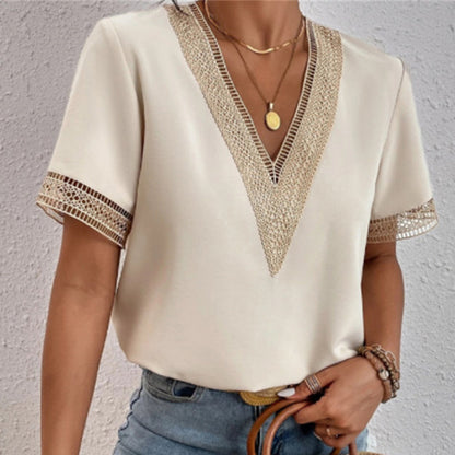 Variant image for Elegant Women's Loose-Fit T-Shirt in Breathable Polyester, Versatile Casual Tee for All Occasions-21