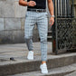 Variant image for Stylish Checkered Mens Chino Pants, Lightweight Cotton, Comfortable Fit for Casual and Semi-Formal Wear-16