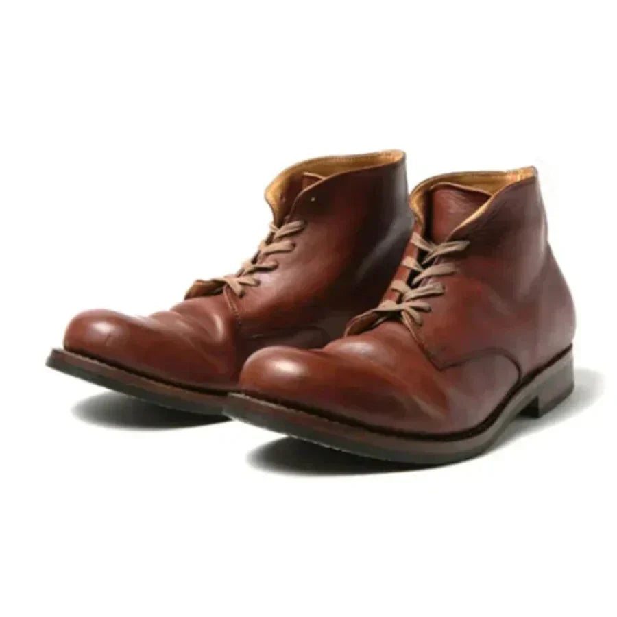 Men's Supportive Leather Boots - Lace-Up, Full-Grain