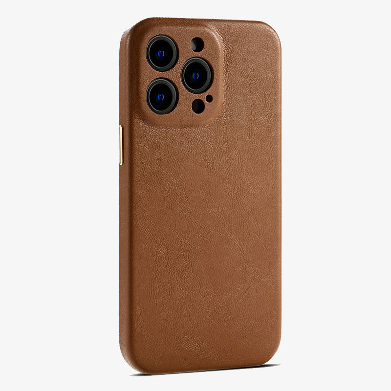 IPhone 14 Leather Case Top-Grade Leather Slim Protective