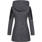 Women's Warm Winter Coat - Asymmetric Zip, Cotton Blend