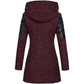 Women's Warm Winter Coat - Asymmetric Zip, Cotton Blend