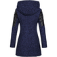 Women's Warm Winter Coat - Asymmetric Zip, Cotton Blend