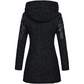 Women's Warm Winter Coat - Asymmetric Zip, Cotton Blend