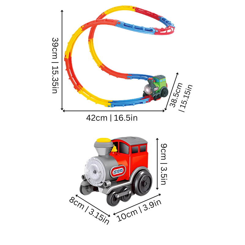 Rail Rolling Train Car DIY Splicing Track - Electronic Toy with Lights and Sounds