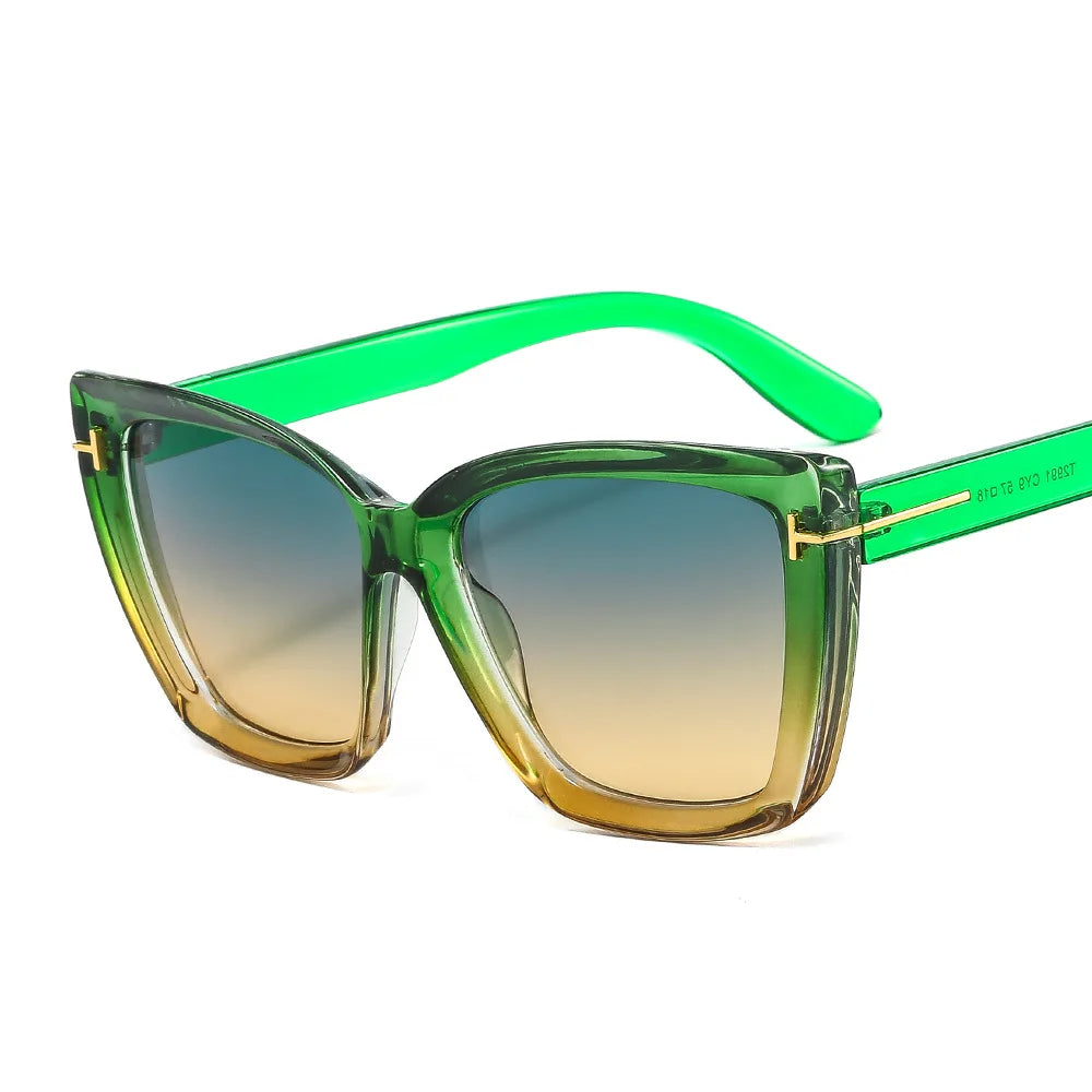 Modische Cat-Eye Sonnenbrille für Damen – UV400 Schutz, Farbverlauf, für den Sommer 2