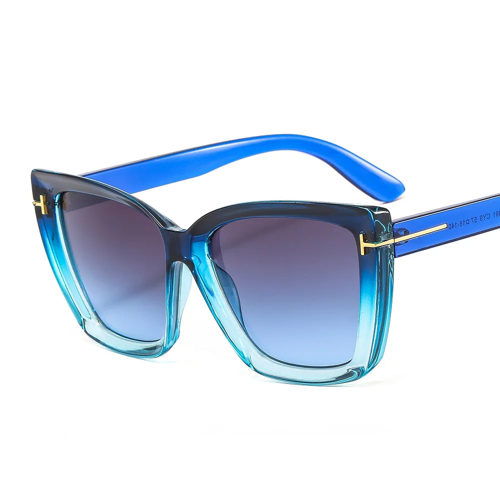 Modische Cat-Eye Sonnenbrille für Damen – UV400 Schutz, Farbverlauf, für den Sommer 5