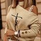Plush Cozy Women’s Off-Shoulder Pullover - Slouchy Knit