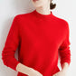 Plush Timeless Women’s Pullover - Mock Neck, Wool, Work