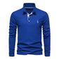 Plush Timeless Mens Long Sleeve Polo - Collared Cotton Casual