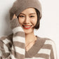 Ribbed Foldover Band, Winter – Plush Women’s Cashmere Beret