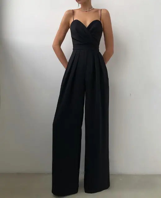 Variant image for Elegant Black Women's Jumpsuit with Fitted Silhouette for Versatile Fashion and All-Day Comfort-1