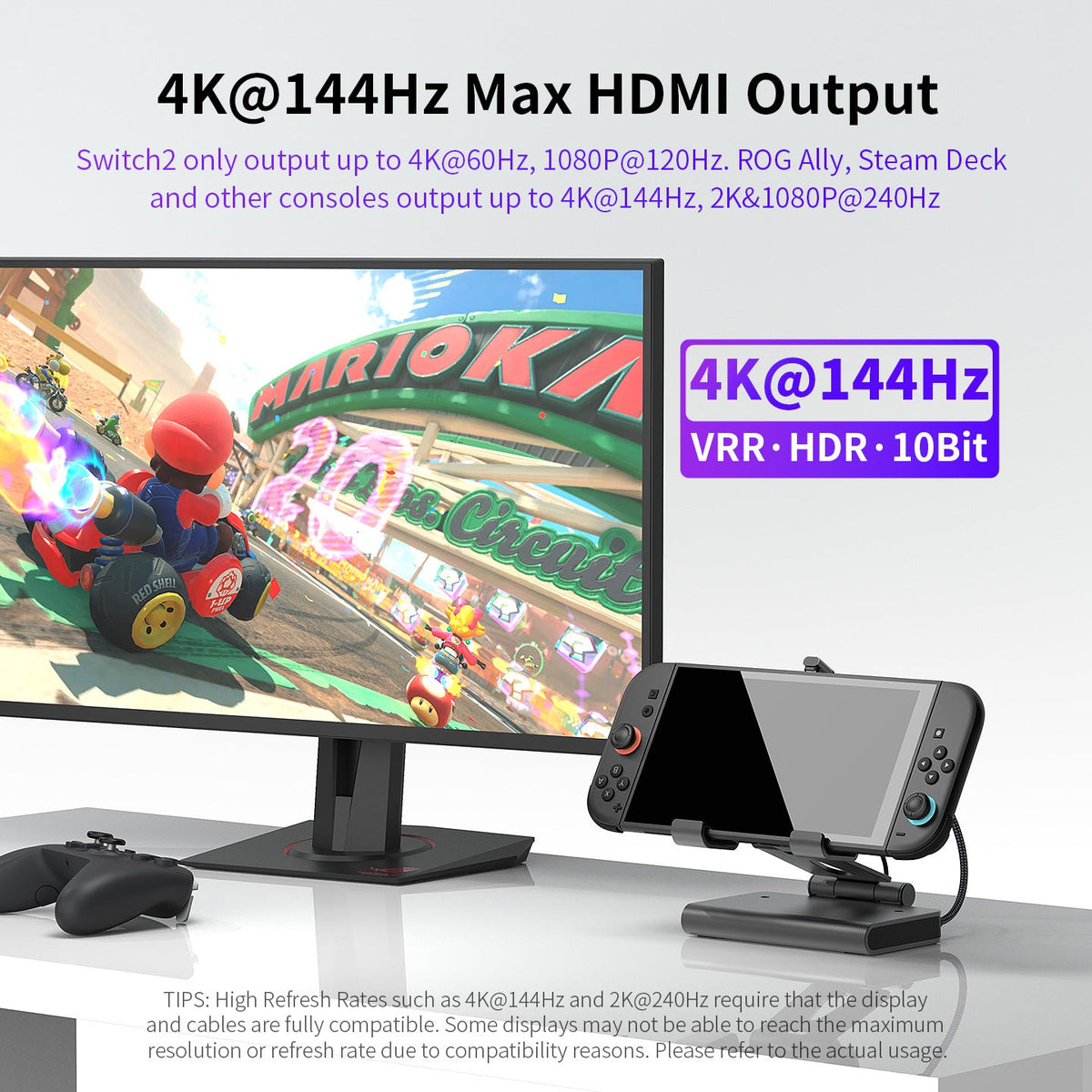 Station Docking 100W With Dual Fans 4K HDMI Gaming Dock