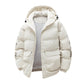 Men's Insulating Puffer Coat - Boxy Cut, Quilted, For Winter