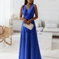 Variant image for Elegant V-Neck Women's Dress, Flattering Knee-Length Cocktail Dress for Formal and Casual Occasions, Breathable Fabric-31