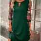 Variant image for A-Line Midi Dress for Women with Splicing Details, Elegant Black Dress for Everyday and Special Occasions-3