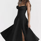 Variant image for Women's Midi Bustier Corset Dress - Elegant Summer Cocktail Dress in Lightweight Fabric-36
