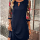 A-Line Midi Dress for Women with Splicing Details, Elegant Black Dress for Everyday and Special Occasions-1