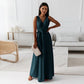 Variant image for Elegant Women's Maxi Dress with V Neckline - Versatile Long Formal Dress for All Occasions-5