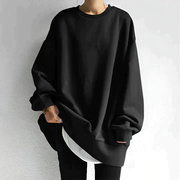 Cozy Oversized Womens Pullover - Relaxed Drop Shoulder Knit