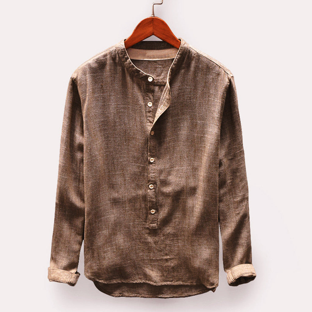 Men's Linen Dress Shirt - Classic Elegance with Modern Comfort, Available in Sizes M-4XL-5