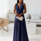 Elegant V-Neck Women's Dress, Flattering Knee-Length Cocktail Dress for Formal and Casual Occasions, Breathable Fabric-6