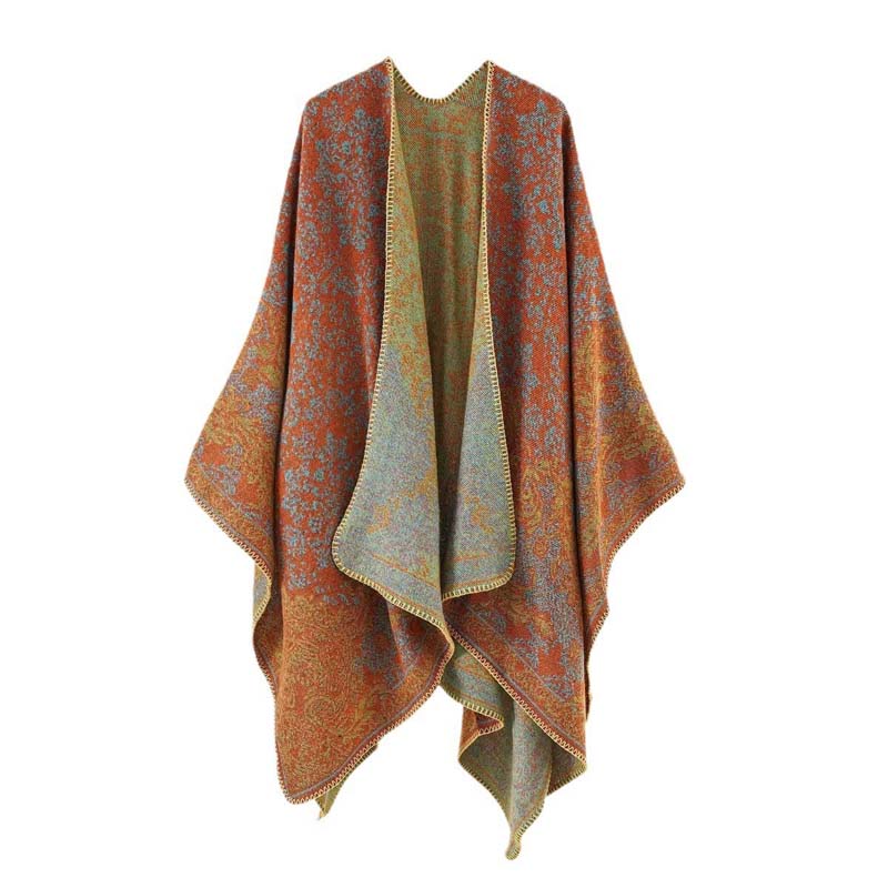 Plush Cozy Women Shoulder Wrap - Open Front Cotton Cashmere