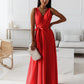 Variant image for Elegant Women's Maxi Dress with V Neckline - Versatile Long Formal Dress for All Occasions-13