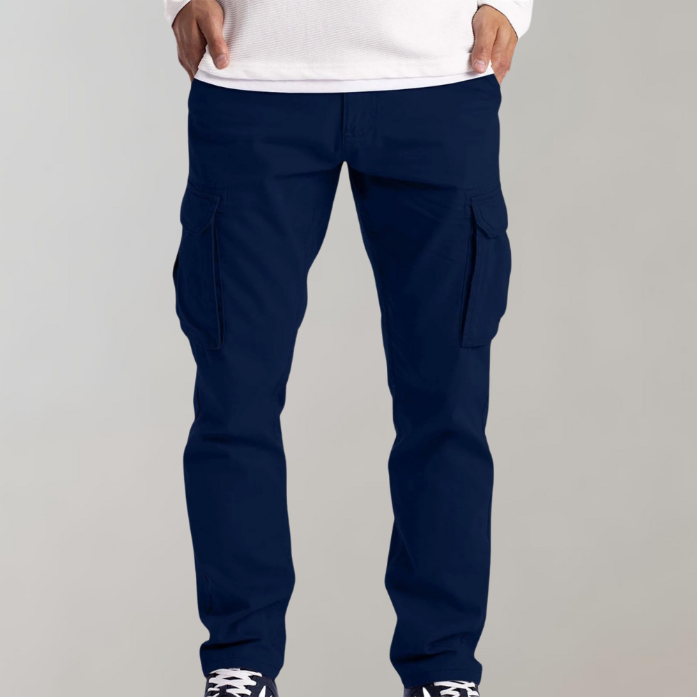 Variant image for Mens Black Cargo Pants with Spacious Pockets and Comfortable Fit for Everyday Wear-13