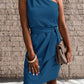 Asymmetrical Women's Summer Dress, Lightweight Elegant Design, Available in Various Colors and Sizes S to XXL-4
