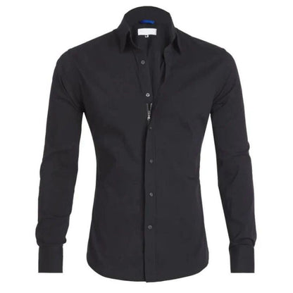 Variant image for Wrinkle-Free Men's Blouse with Hidden Zipper, Breathable and Durable Fabric, Tailored Fit, Available in Multiple Colors-1