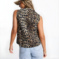 Jade Leopard Print Waistcoat for Women, Stylish Gilet, Flattering Fit, Premium Fabric, Summer 2024 Fashion-3