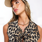 Jade Leopard Print Waistcoat for Women, Stylish Gilet, Flattering Fit, Premium Fabric, Summer 2024 Fashion-4