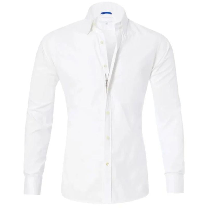 Variant image for Wrinkle-Free Men's Blouse with Hidden Zipper, Breathable and Durable Fabric, Tailored Fit, Available in Multiple Colors-10