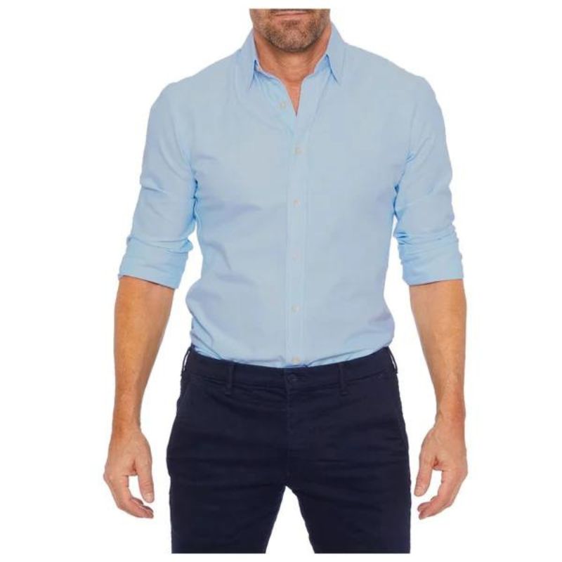 Variant image for Wrinkle-Free Men's Blouse with Hidden Zipper, Breathable and Durable Fabric, Tailored Fit, Available in Multiple Colors-22