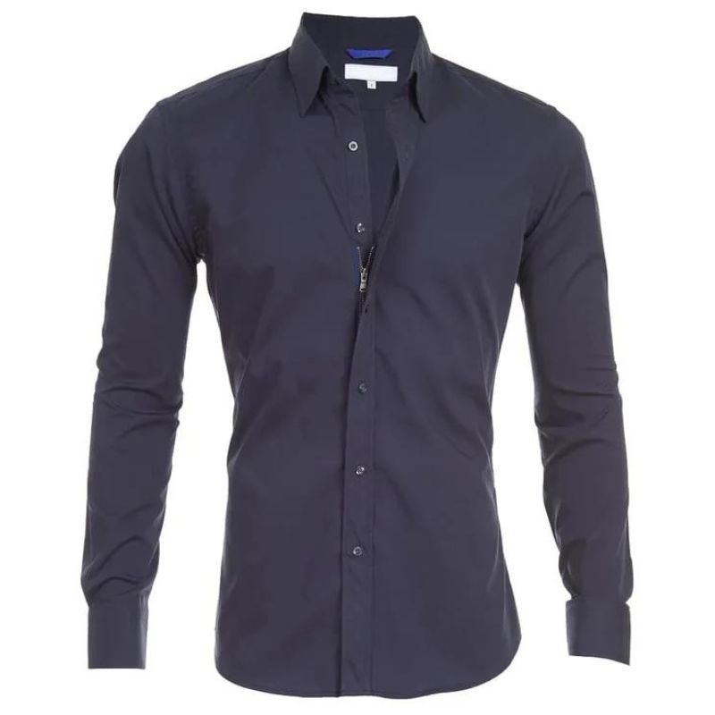 Variant image for Wrinkle-Free Men's Blouse with Hidden Zipper, Breathable and Durable Fabric, Tailored Fit, Available in Multiple Colors-29