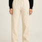 Beige Parachute Pants for Men with Adjustable Waist and Multiple Pockets, Lightweight Relaxed Fit-3