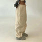 Beige Parachute Pants for Men with Adjustable Waist and Multiple Pockets, Lightweight Relaxed Fit-4