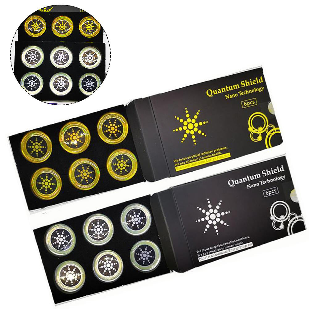 EMF 6-Pack Sticker Anti Radiation Protection for Cell Phones, Tablets, Laptops, Routers