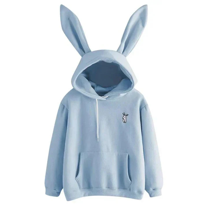 Cozy Oversized Women’s Rabbit Ear Hoodie - Fleece, Casual