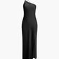 Layered Maxi Dress for Women with Crisscross Straps and Flowing Skirt in Vibrant Yellow for Summer Events-6