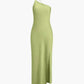 Variant image for Layered Maxi Dress for Women with Crisscross Straps and Flowing Skirt in Vibrant Yellow for Summer Events-9