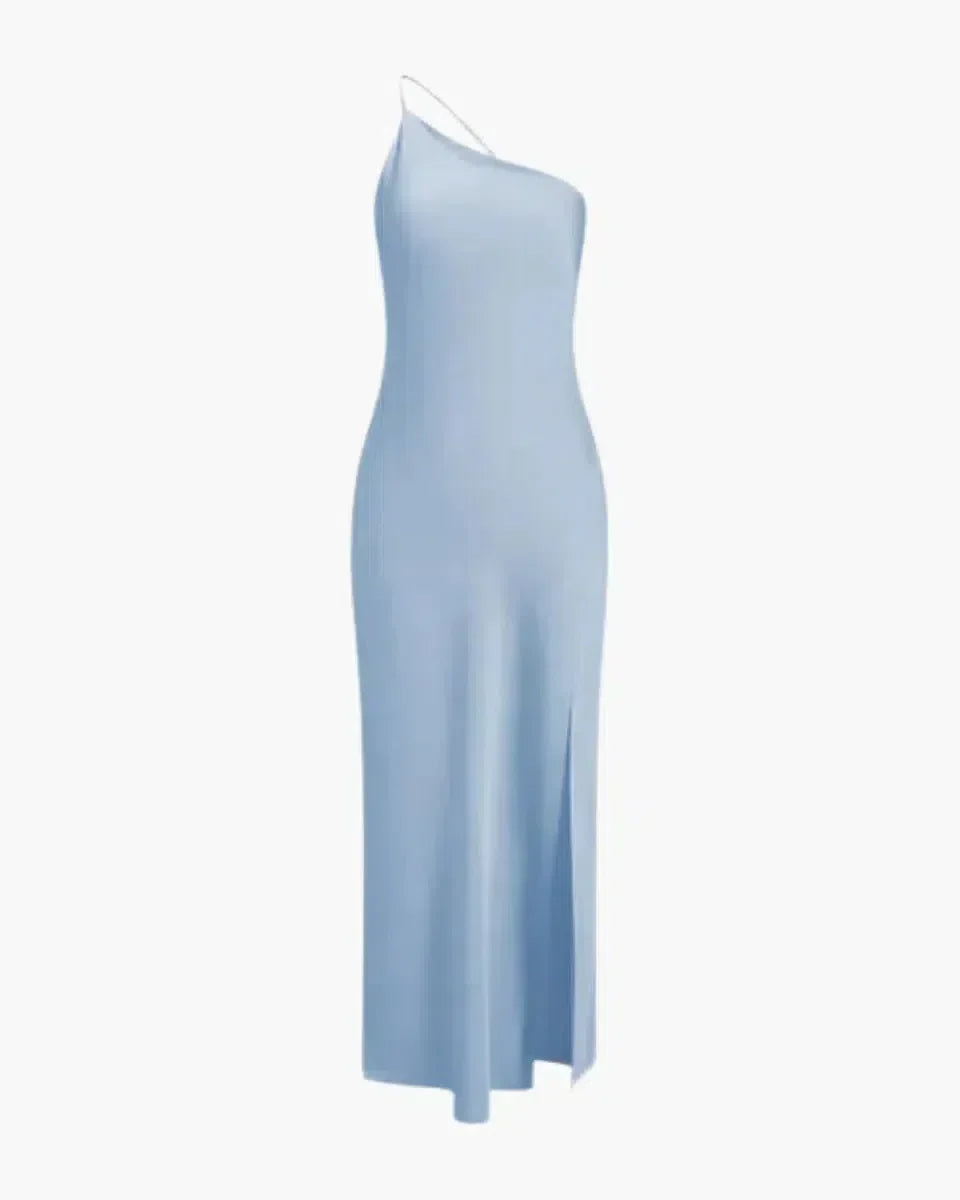 Variant image for Layered Maxi Dress for Women with Crisscross Straps and Flowing Skirt in Vibrant Yellow for Summer Events-17