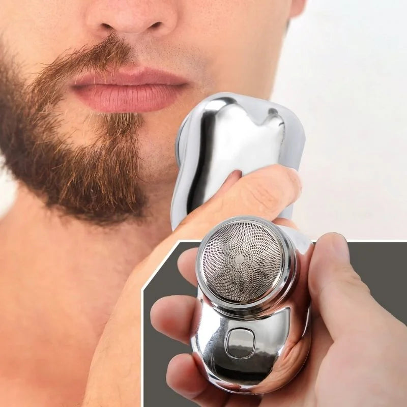 Motor-Driven Travel Shaver USB Pocket Mini Groomer Light