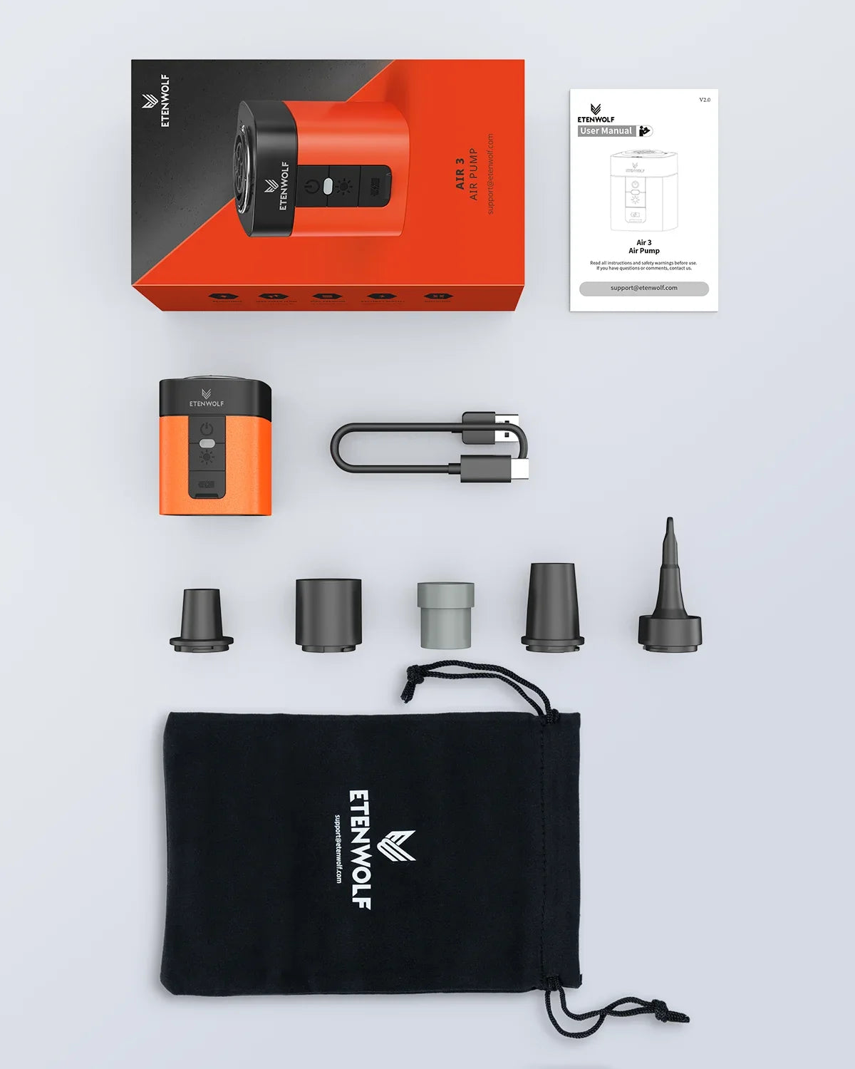 Portable Electric Air Pump with 2600mAh Battery for Quick Inflation, Ideal for Camping and Outdoor Use 5