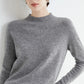 Plush Timeless Women’s Pullover - Mock Neck, Wool, Work