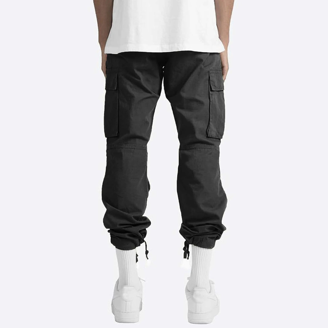 Men's Cargo Pants with Practical Pockets, Comfortable Fit, Available in Black and Khaki-6