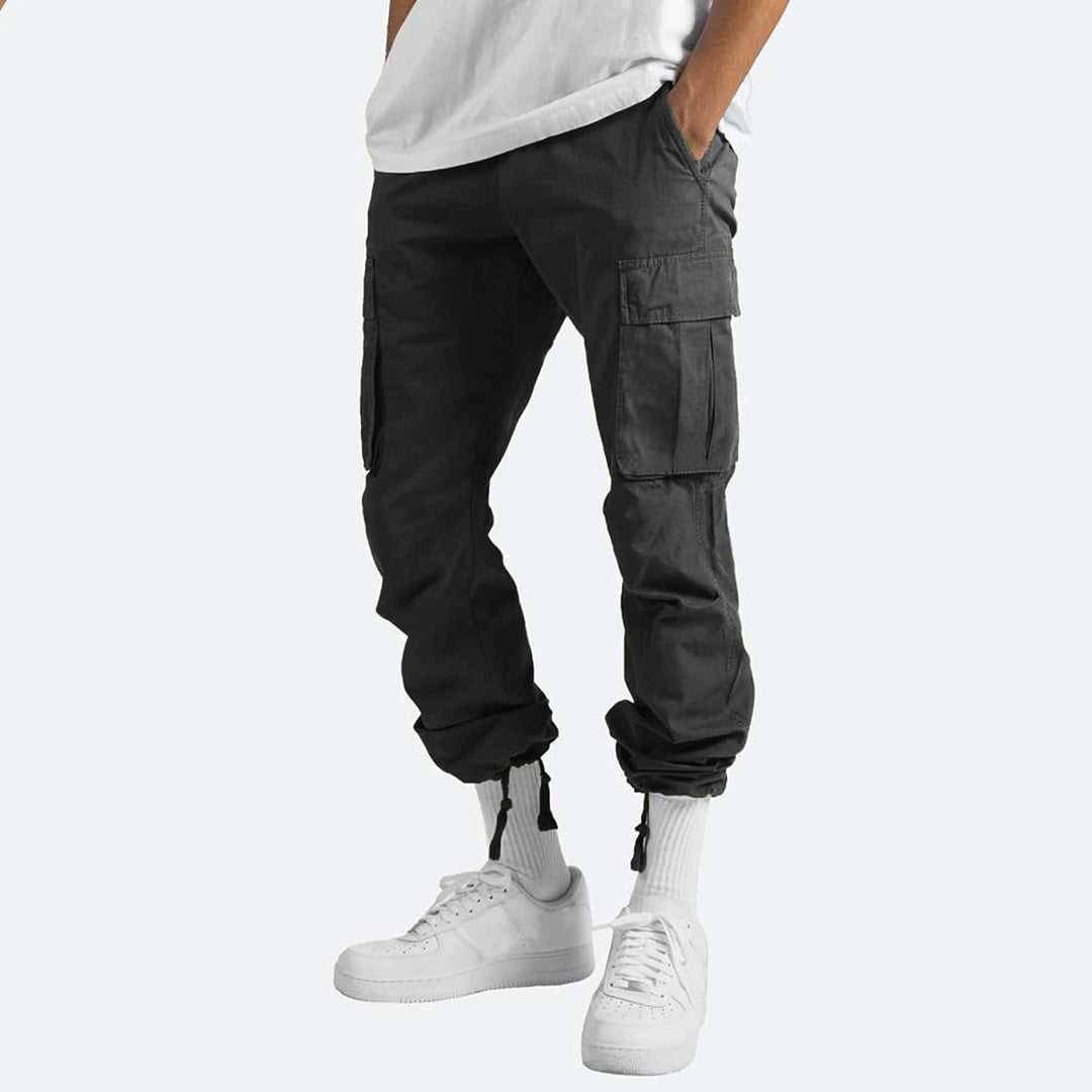 Men's Cargo Pants with Practical Pockets, Comfortable Fit, Available in Black and Khaki-5