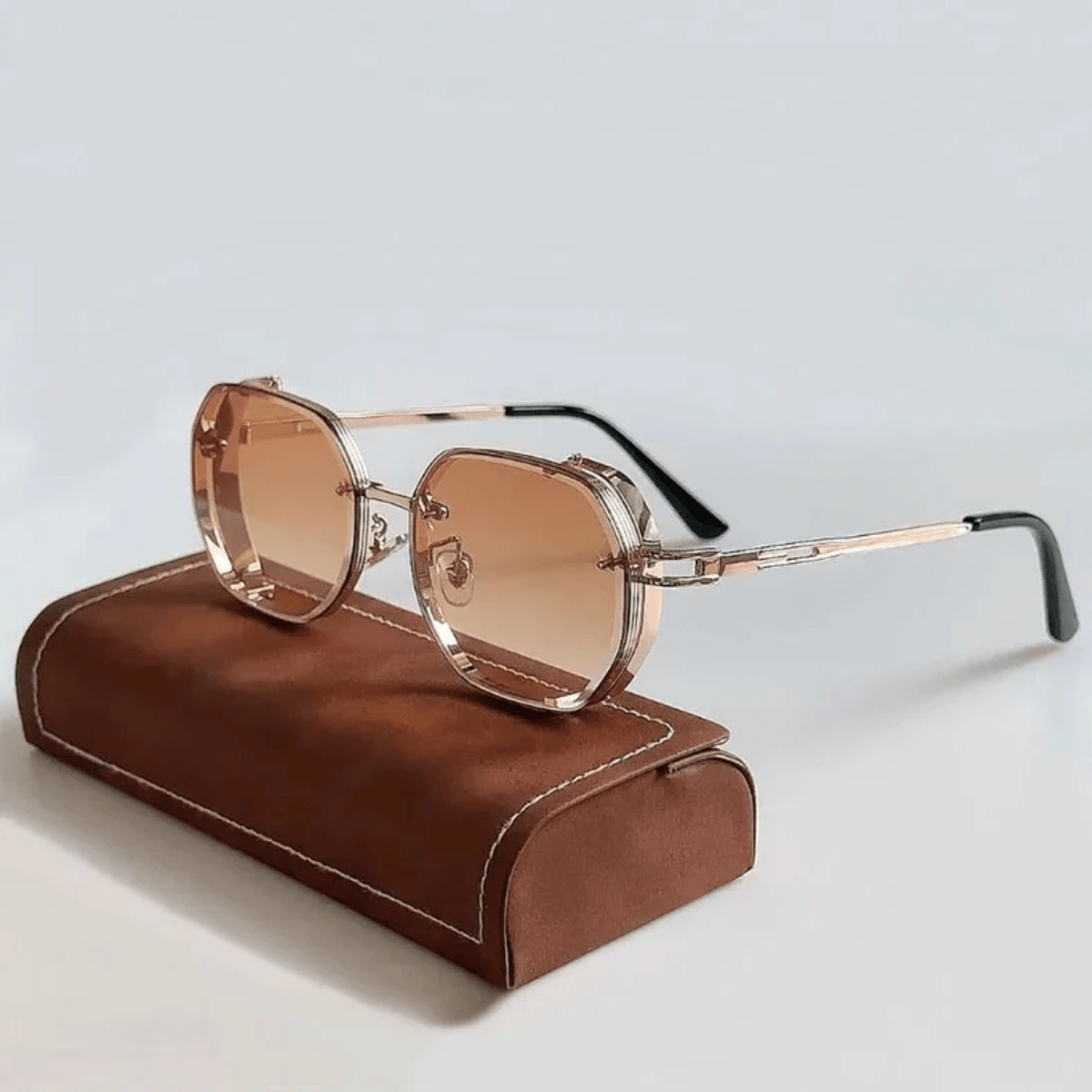 Robuste Herren-Sonnenbrille – eleganter Stahlrahmen, UV400-Schutz, für Freizeit und Reisen 3